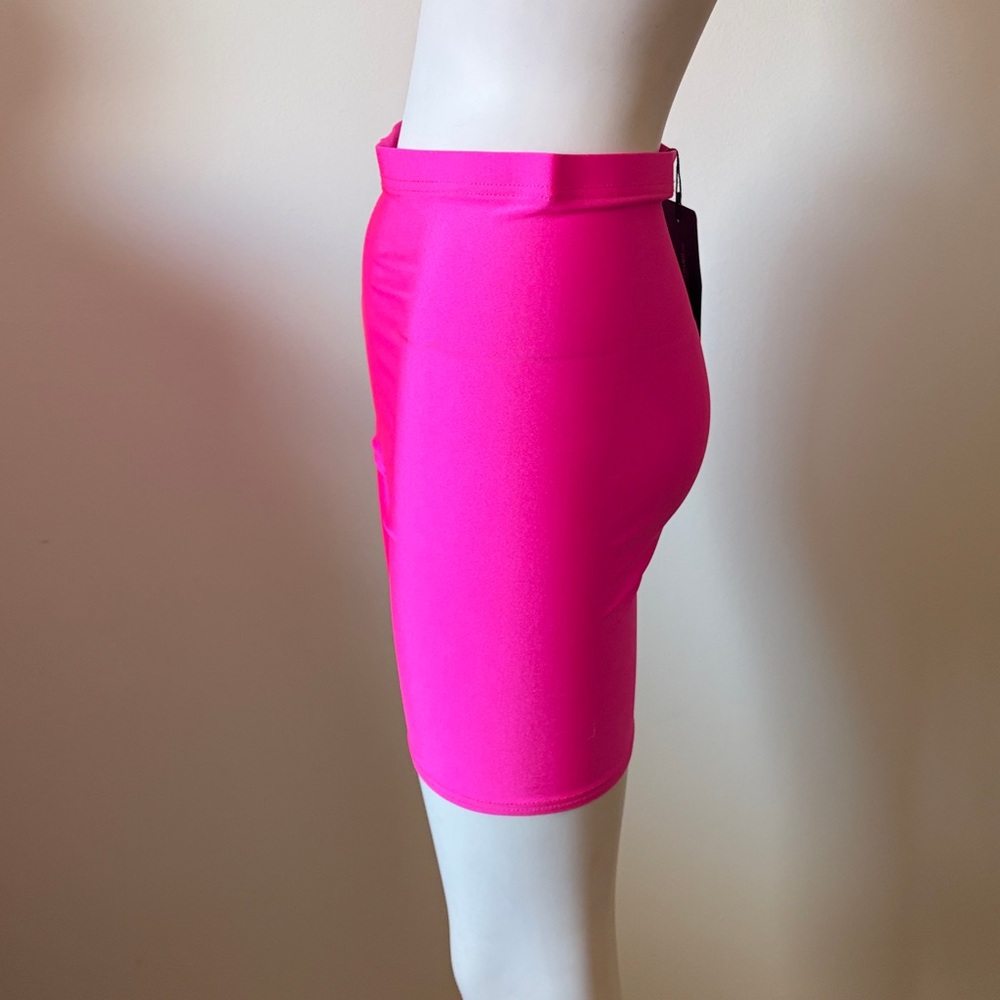 Pretty Little Thing Pink Neon Cycling Shorts Size 8 New With Tag - Picture 6 of 15